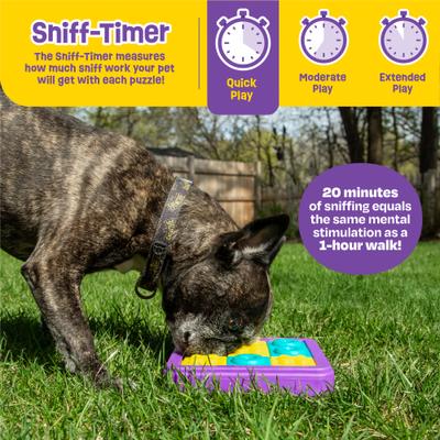 Show full view: Brightkins Tic Tac Treat Dispensing Dog Toy, Multi Color, 9.84 x 7.87 x 2.13-in slide 5 of 9