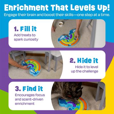 Show full view: Brightkins Calming Rainbow Treat Dispensing Dog Toy, Multi Color, 16 x 11.1 x 2-in slide 8 of 11