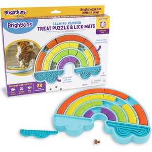 Brightkins Calming Rainbow Treat Dispensing Dog Toy, Multi Color, 16 x 11.1 x 2-in