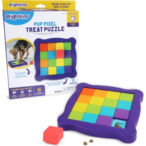 Brightkins Pupcasso Treat Dispensing Dog Toy, Multi Color, 13.02 x 11 x 1.77-in