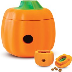 Brightkins Pumpkin Tough & Tumble Treat Dispensing Dog Toy, Multi Color, 7.2 x 5.24 x 3.7-in