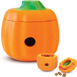 Brightkins Pumpkin Tough & Tumble Treat Dispensing Dog Toy, Multi Color, 7.2 x 5.24 x 3.7-in