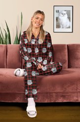 ISlide Personalized Red Plaid Pet Pajamas, Red, Small slide 2 of 3