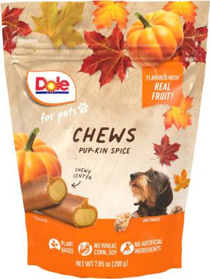 Show full view: Dole Fall Pup-Kin Spice Pumpkin Plant-Based Soft & Chewy Dog Treats, 7.05-oz bag slide 4 of 4