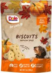 Dole Fall Plant-Based Pup-Kin Spice Pumpkin Crunchy Dog Biscuits Treats, 7-oz bag slide 2 of 3