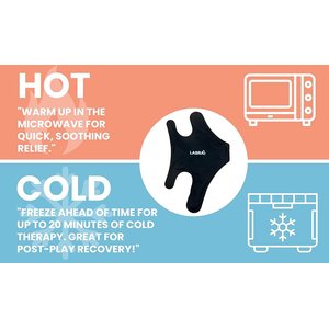 Labra Cold Hot Therapy Ice Dog Knee Wrap Brace, Black, Medium