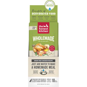 The Honest Kitchen Human Grade Wholemade Grain-Free Chicken Dehydrated Dog Food, 1.5-oz, 10 count