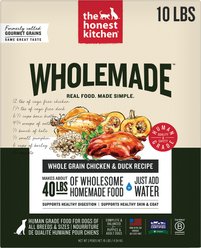 The Honest Kitchen Human Grade Wholemade Whole Grain Chicken & Duck Dehydrated Dog Food, 10-lb box