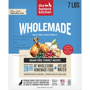 The Honest Kitchen Wholemade Grain-Free Turkey Dehydrated Dog Food, 7-lb box