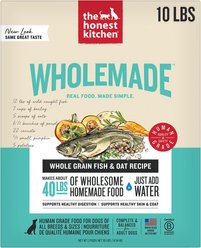 The Honest Kitchen Human Grade Wholemade Whole Grain Fish & Oats Dehydrated Dog Food, 10-lb box