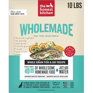 The Honest Kitchen Wholemade Whole Grain Fish & Oats Dehydrated Dog Food, 10-lb box