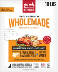 The Honest Kitchen Human Grade Wholemade Limited Ingredient Duck & Sweet Potato Dehydrated Dog Food, 10-lb box