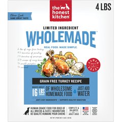 The Honest Kitchen Wholemade Limited Ingredient Turkey Dog Food, 4-lb box