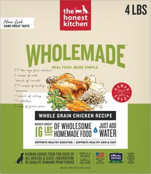 The Honest Kitchen Human Grade Wholemade Whole Grain Chicken Dehydrated Dog Food, 4-lb box