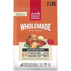 The Honest Kitchen Wholemade Grain-Free Beef Dehydrated Dog Food, 2-lb box