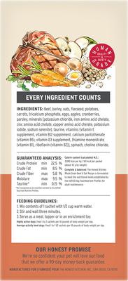 Show full view: The Honest Kitchen Human Grade Wholemade Whole Grain Beef & Oat Dehydrated Dog Food, 1.5-oz box, 10 count slide 3 of 12