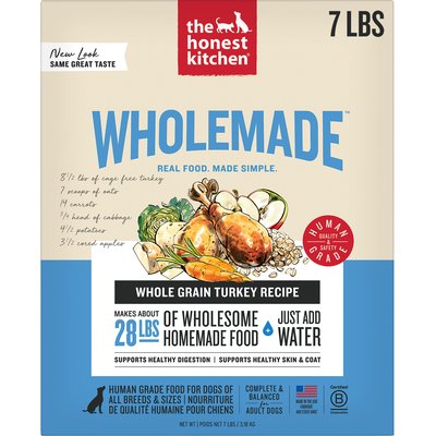 The Honest Kitchen The Honest Kitchen Human Grade Wholemade Whole Grain Turkey Dehydrated Dog Food, 7-lb box