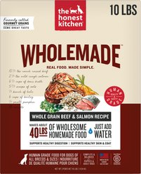 The Honest Kitchen Human Grade Wholemade Whole Grain Beef & Salmon Dehydrated Dog Food, 10-lb box