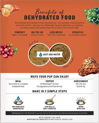 Show full view: The Honest Kitchen Human Grade Wholemade Grain-Free Beef Dehydrated Dog Food, 7-lb box slide 3 of 12