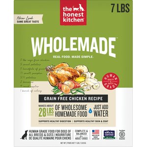 The Honest Kitchen Human Grade Wholemade Grain-Free Chicken Dehydrated Dog Food, 7-lb box