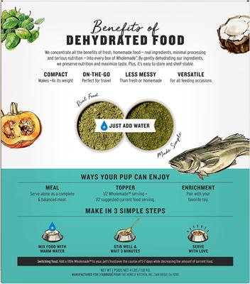 Show full view: The Honest Kitchen Human Grade Wholemade Limited Ingredient Fish Dehydrated Dog Food, 4-lb box slide 4 of 13