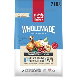 The Honest Kitchen Wholemade Grain-Free Turkey Dehydrated Dog Food, 2-lb box