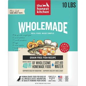 The Honest Kitchen Wholemade Grain-Free Fish Dehydrated Dog Food, 10-lb box