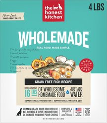 The Honest Kitchen Human Grade Wholemade Grain-Free Fish Dehydrated Dog Food, 4-lb box