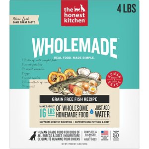 The Honest Kitchen Wholemade Grain-Free Fish Dehydrated Dog Food, 4-lb box