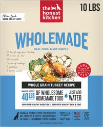 The Honest Kitchen Human Grade Wholemade Whole Grain Turkey Dehydrated Dog Food, 10-lb box
