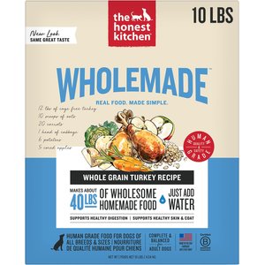 The Honest Kitchen Wholemade Whole Grain Turkey Dehydrated Dog Food, 10-lb box