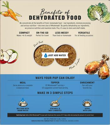 Show full view: The Honest Kitchen Human Grade Wholemade Whole Grain Turkey Dehydrated Dog Food, 4-lb box slide 3 of 12