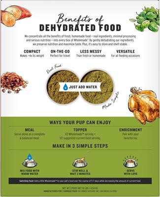 Show full view: The Honest Kitchen Human Grade Wholemade Limited Ingredient Chicken Dehydrated Dog Food, 10-lb box slide 4 of 13