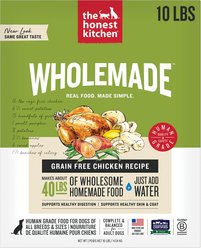 The Honest Kitchen Human Grade Wholemade Grain-Free Chicken Dehydrated Dog Food, 10-lb box