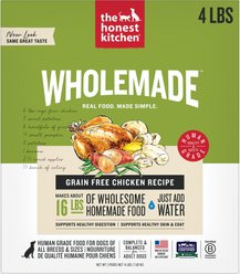The Honest Kitchen Human Grade Wholemade Grain-Free Chicken Dehydrated Dog Food, 4-lb box