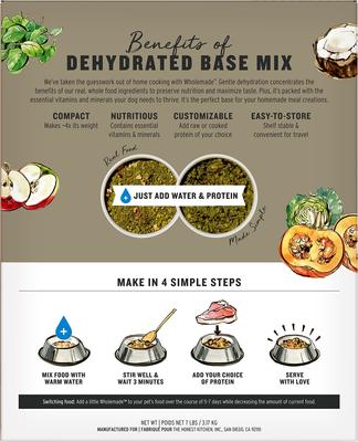 Show full view: The Honest Kitchen Human Grade Wholemade Grain-Free Fruit & Veggie Base Mix Dehydrated Dog Food, 7-lb box slide 4 of 13