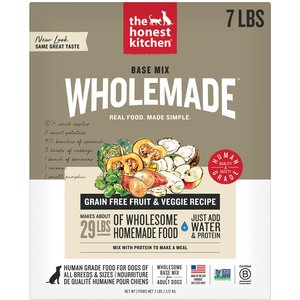 The Honest Kitchen Wholemade Grain-Free Fruit & Veggie Base Mix Dehydrated Dog Food, 7-lb box