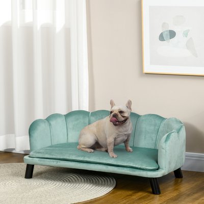 jansno jansno Velvet Pearl Design Dog Bed, Green