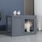 Show in main carousel: jansno Double Door Lock End Table Dog Crate, Gray slide 1 of 7