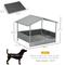 Show in main carousel: jansno Wicker Water-Resistant Cushion Elevated Dog Bed with Canopy, Gray slide 4 of 8