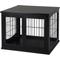 Show in main carousel: jansno Two Opening Sides Lockable Door Cage End Table Dog Crate, Black slide 7 of 7