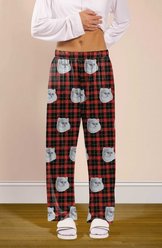 ISlide Personalized Red Plaid Pet Pajama Bottoms, Red, X-Small slide 2 of 2