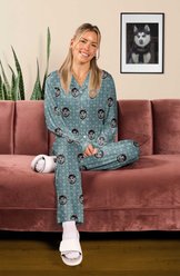 ISlide Personalized Snow Flake Pet Pajamas, Carolina, Small slide 2 of 3