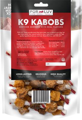 Show full view: Pur Luv K9 Kabob Real Chicken & Duck Dog Treats, 12-oz bag slide 10 of 11