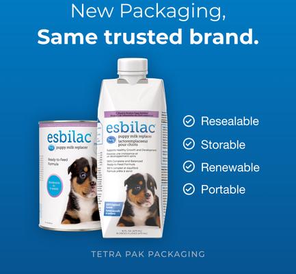 Show full view: PetAg Esbilac Puppy Milk Replacer Liquid Supplement, 16-fl oz slide 3 of 10