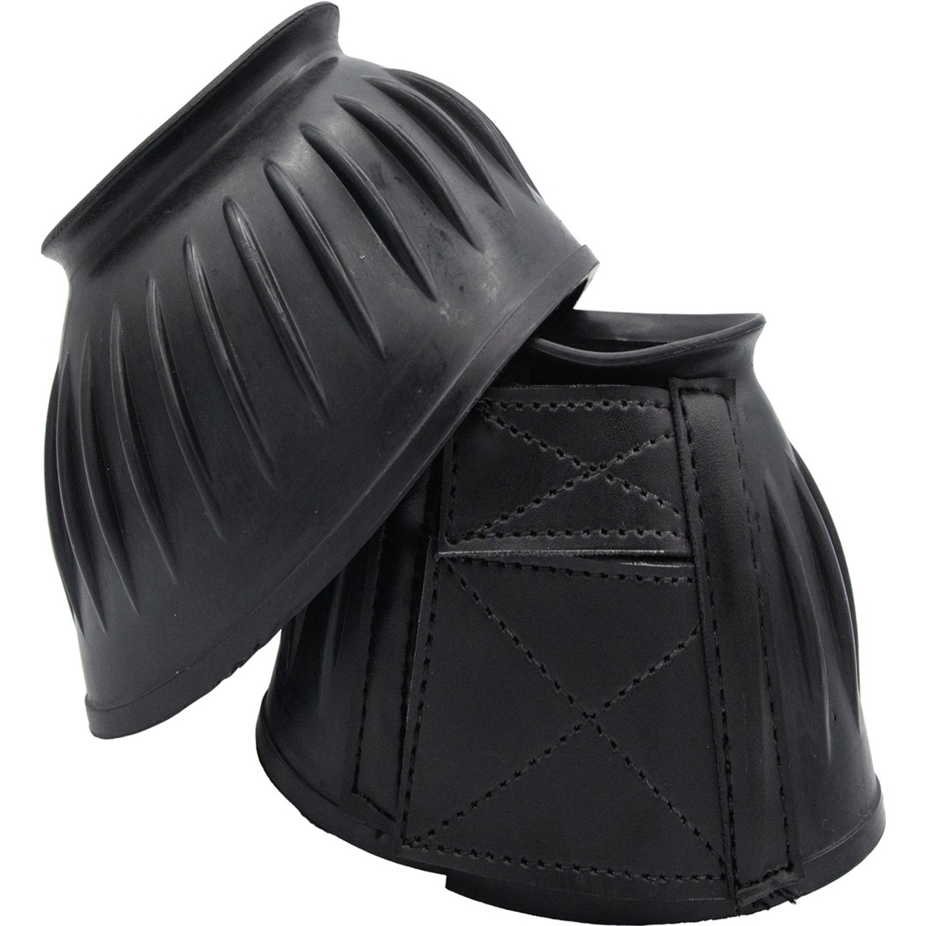 Equi-Essentials EQComposite HL Rib Bell Horse Boots, Black, X-Large
