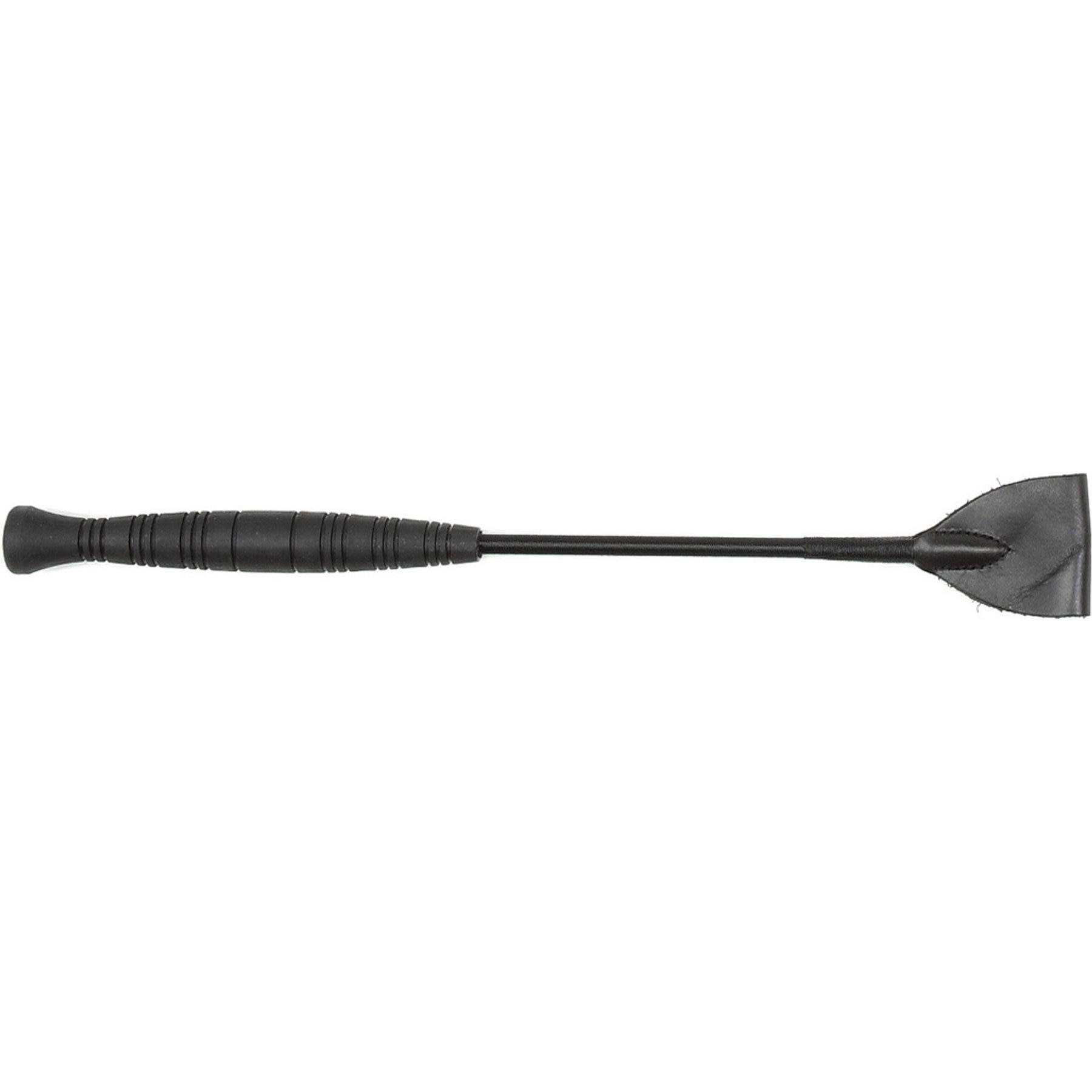 County Whips Leather Wrap Soft Grip Horse Bat, Black, 16-in