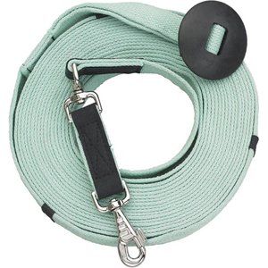 Centaur Poly-Cotton Web Horse Lunge Line with Donut, Ice Green, 35-ft long, 1-in wide