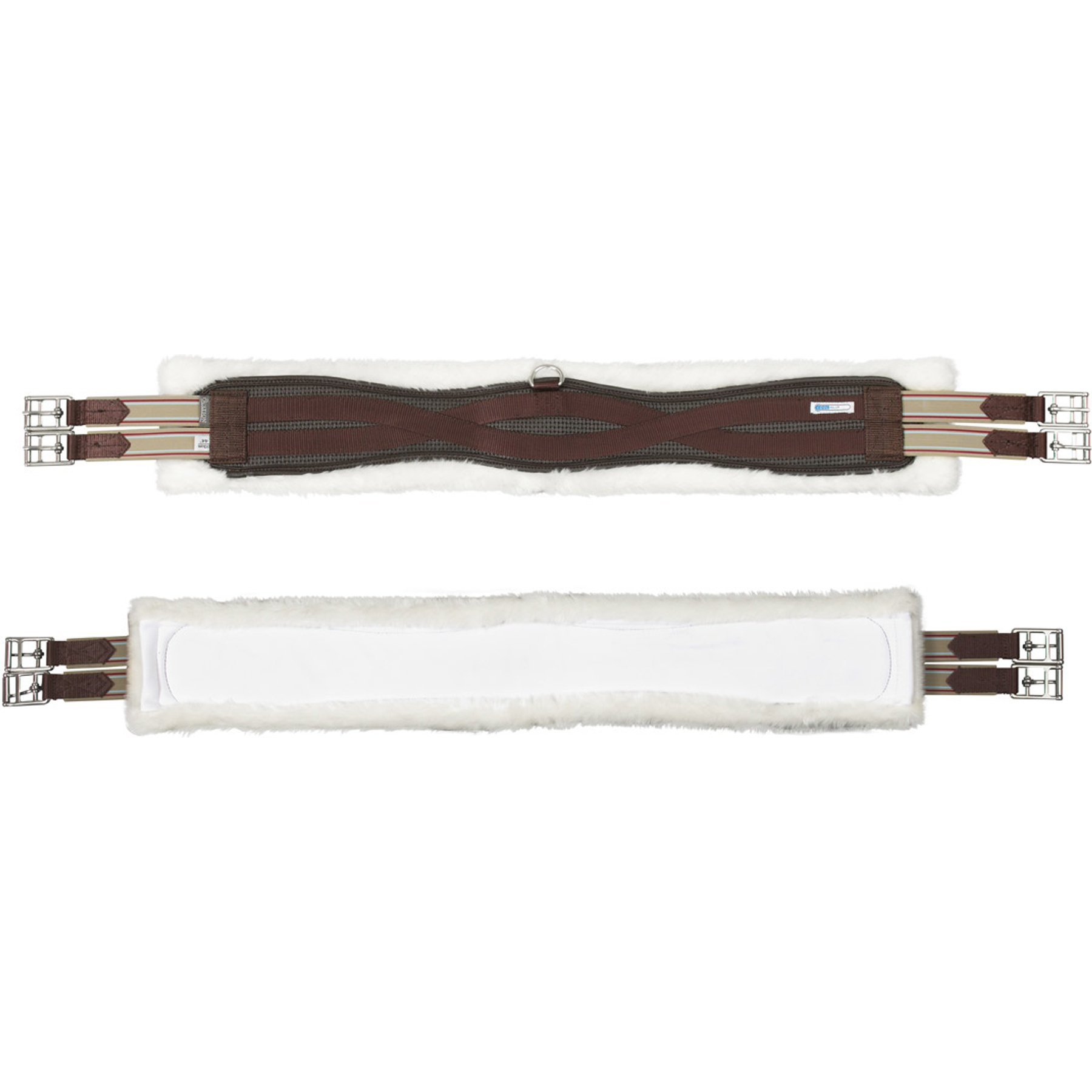 Ovation Coolmax Equalizer All-Purpose Horse Girth, Brown/White, 46