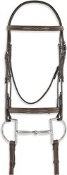 Ovation Classic Collection Fancy Raised Comfort Crown Padded Horse Bridle, Brown, Cob